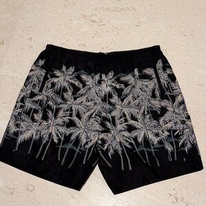 Palm Angels Black and Gray Swim Trunks